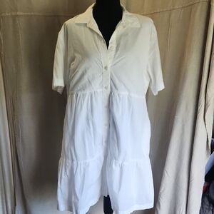 GAP Cream Button-Up Dress